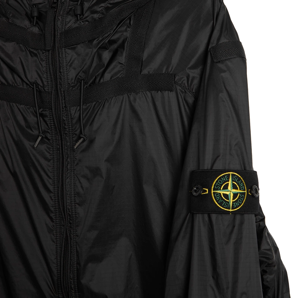 Stone Island Men's Ripstop Light Nylon Hooded Jacket Lead Grey
